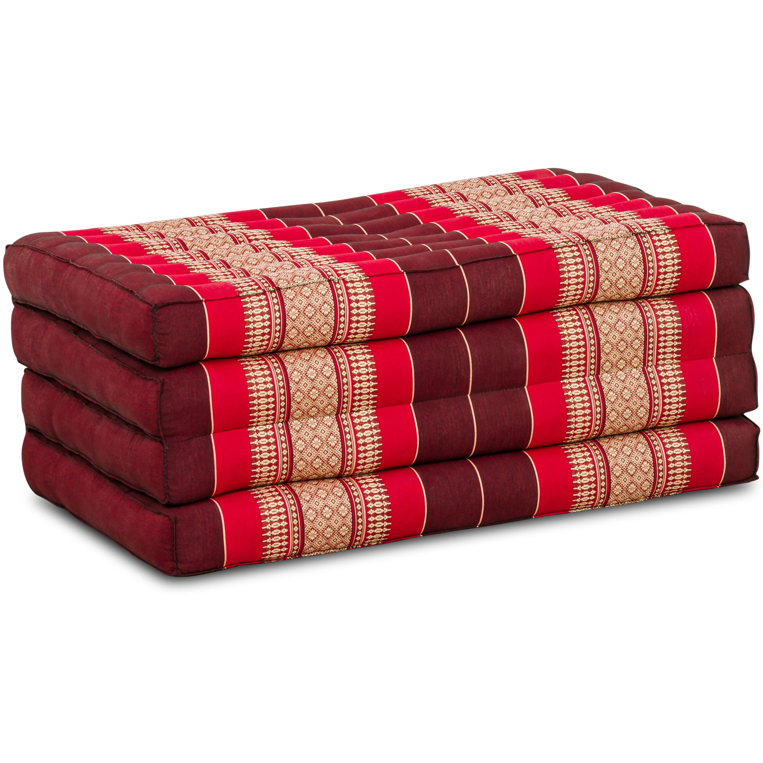 Matelas Thai XXL 3 plis avec coussin dossier triangle, canapé, détente Matelas Thai XXL 3 plis avec coussin dossier triangle, canapé, détente